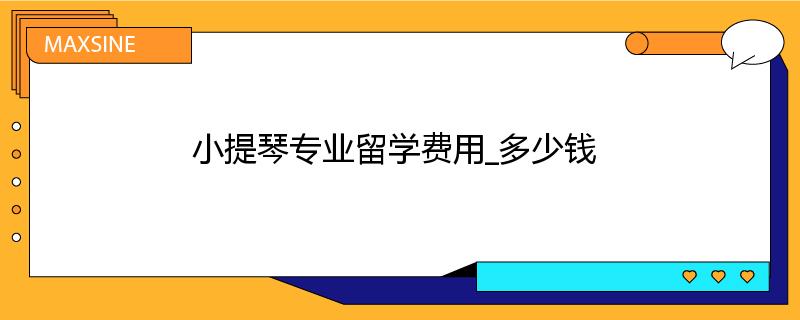 小提琴专业留学费用_多少钱