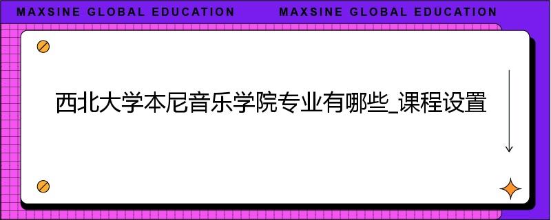 西北大学本尼音乐学院专业有哪些_课程设置