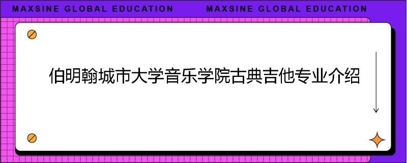 伯明翰城市大学音乐学院古典吉他专业介绍