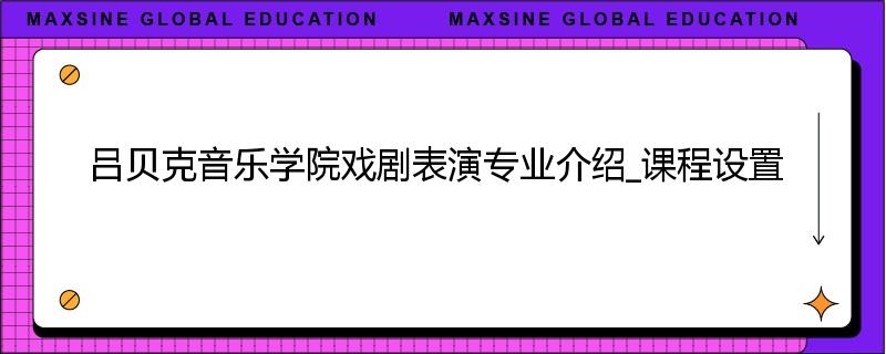 吕贝克音乐学院戏剧表演专业介绍_课程设置